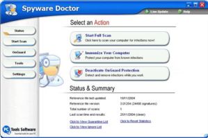 Spyware Doctor 5 5 защита от Интернет вредителей