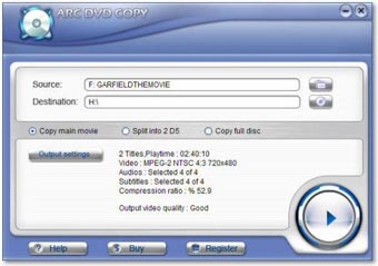 Arc DVD Copy 1 5 42 быстрое копирование защищенных DVD