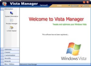 Vista Manager 1 20 оптимизатор для Vista