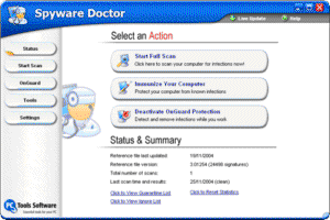 Spyware Doctor 5 0 0 182 защита от Интернет вредителей