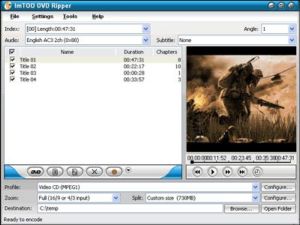 ImTOO DVD Ripper 4 0 72 перегон DVD в DivX