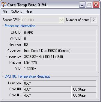 Core Temp 0 95 температура процессора