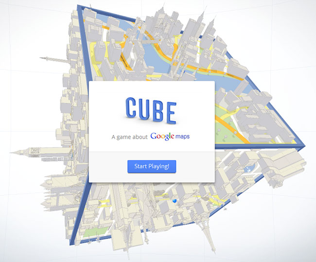 Google представила игру Cube на базе WebGL для рекламы Карт