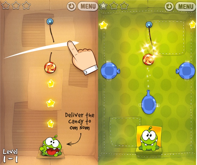 Cut The Rope и Angry Birds Space доступны для Windows Phone
